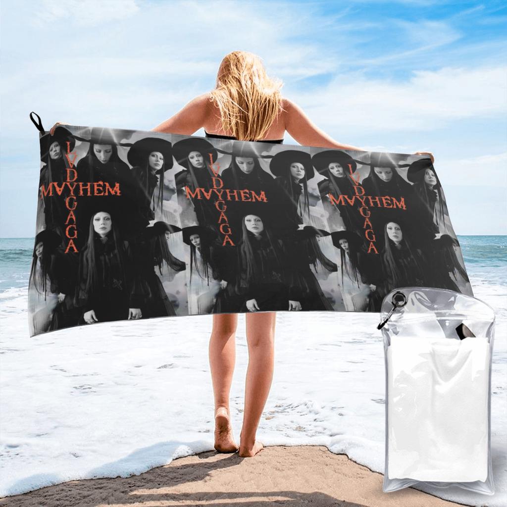 Lady Gaga Mayhem Album Beach Towel Soft Microfiber Quick Dry Absorbent Quick Towels For Bath