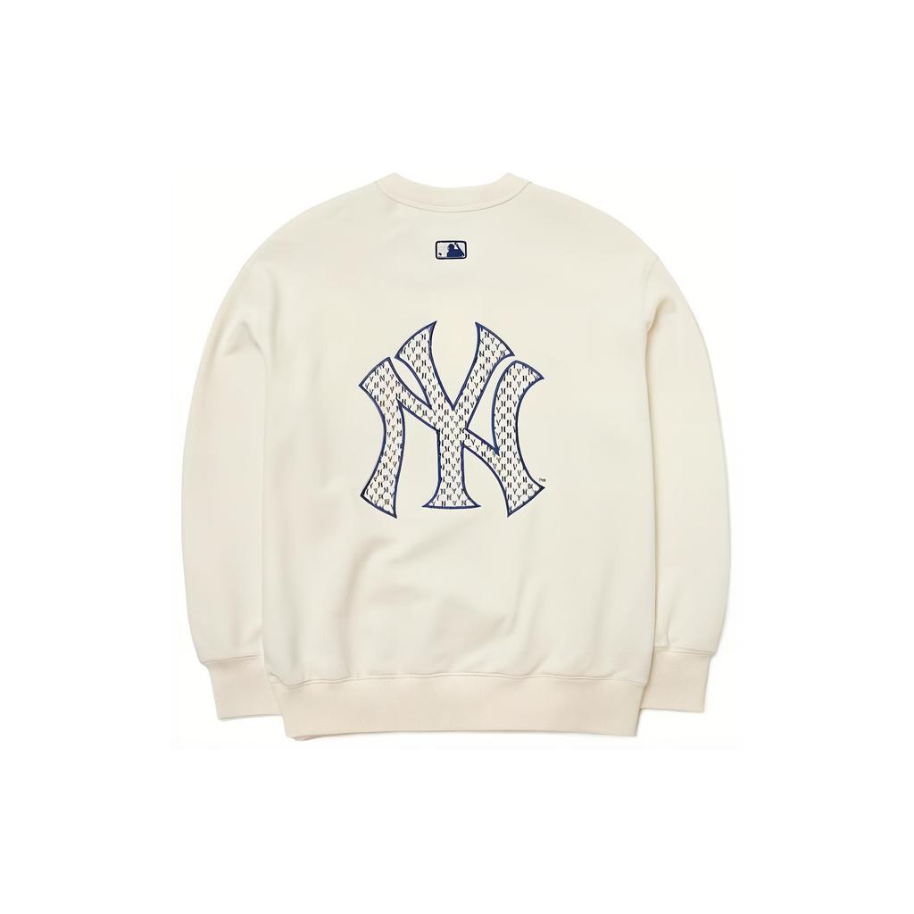 New MLB Sweatshirts Unisex Ivory White 3AMTM0121-50CRS
