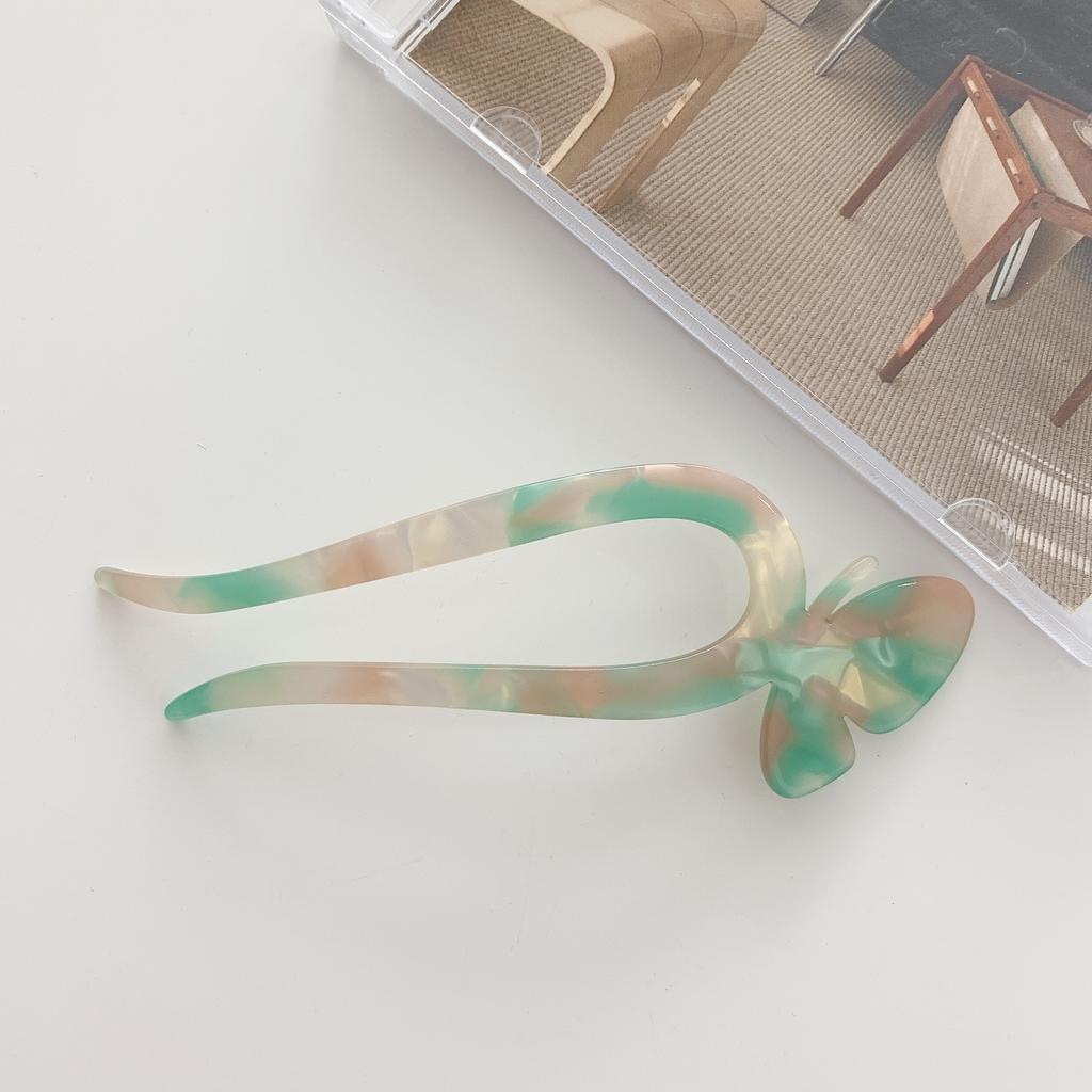 Mode Acetat Haarstäbe für Frauen Schmetterling Haarspangen Nadeln Minimalistisch Bunt U-Form Mädchen Haarnadeln Haarknotenmacher Kopfschmuck