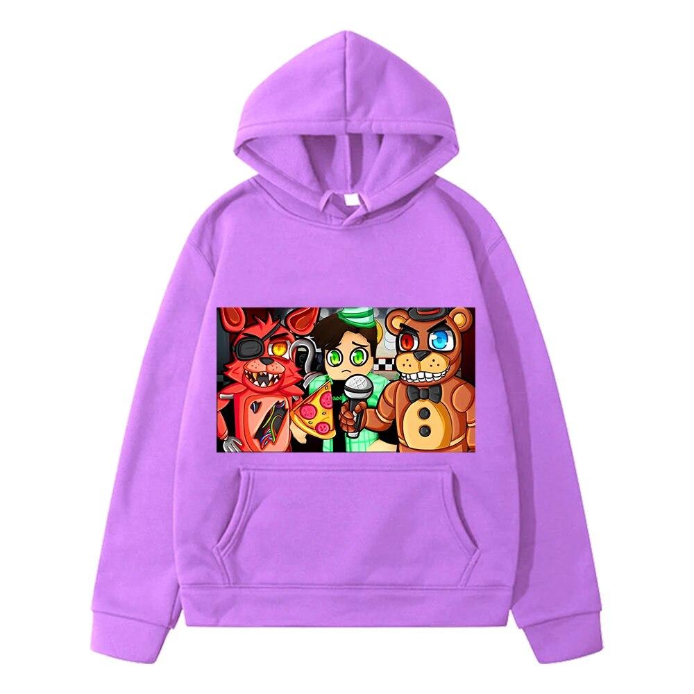 FNAF Hoodies Fleece Sweatshirt Jungen y2k Sudadera Pullover Herbst Anime Hoodie Bär Kaninchen Spiel Kawaii Jacke Kinder Kleidung Mädchen
