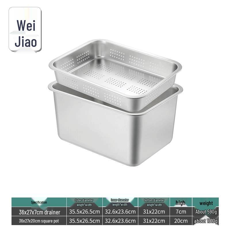 304 Stainless Steel Drain & Prep Basin Set