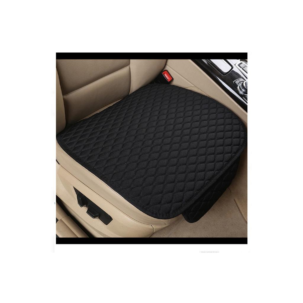 Car Seat Cushion Front And Rear Set 3 Pieces Add Style To Your Car Black Fabric Black