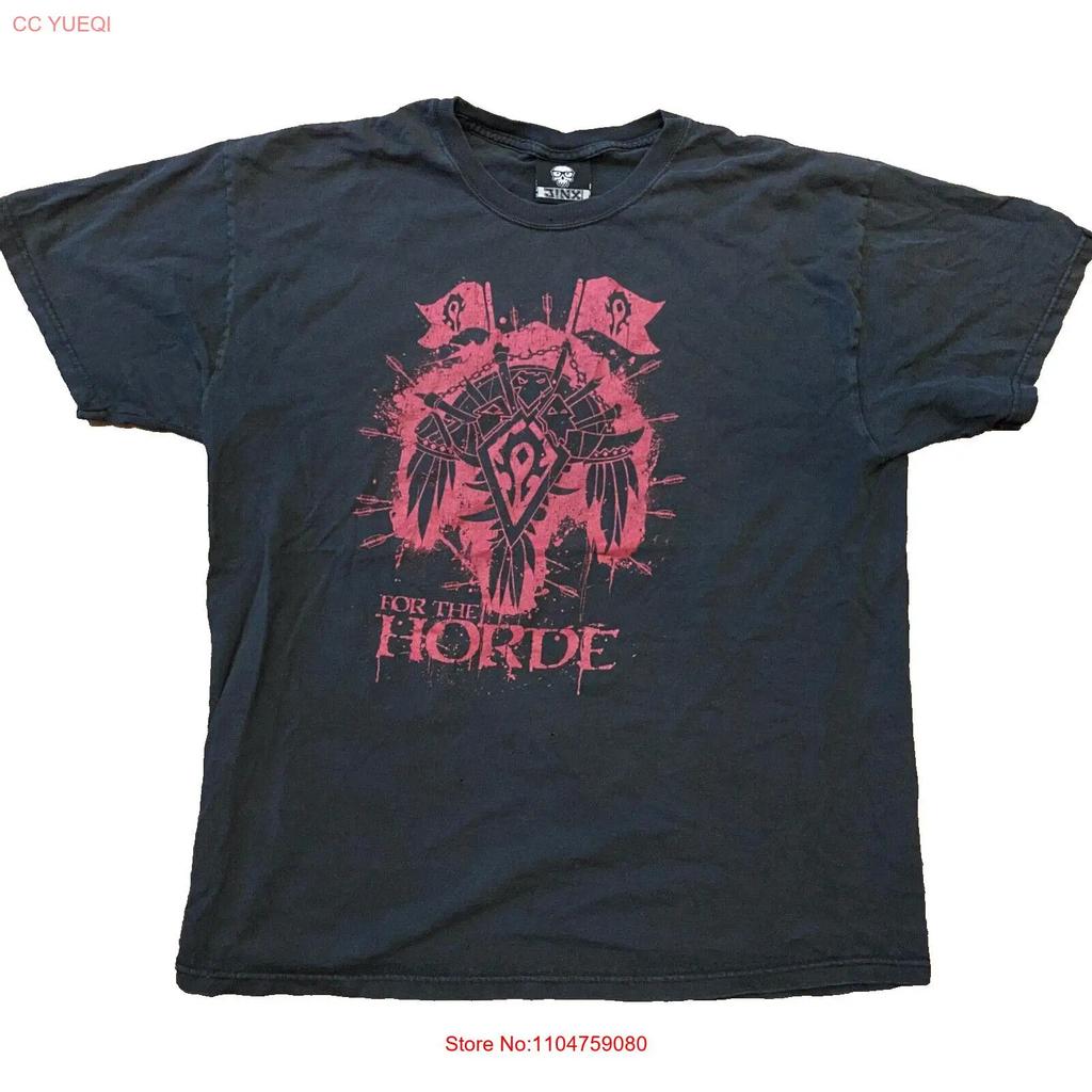 VTG Jinx Sz Large Black T Shirt For The Horde Video Game Promo vintage Washed Unisex graphic Soft Stylish designer clothes