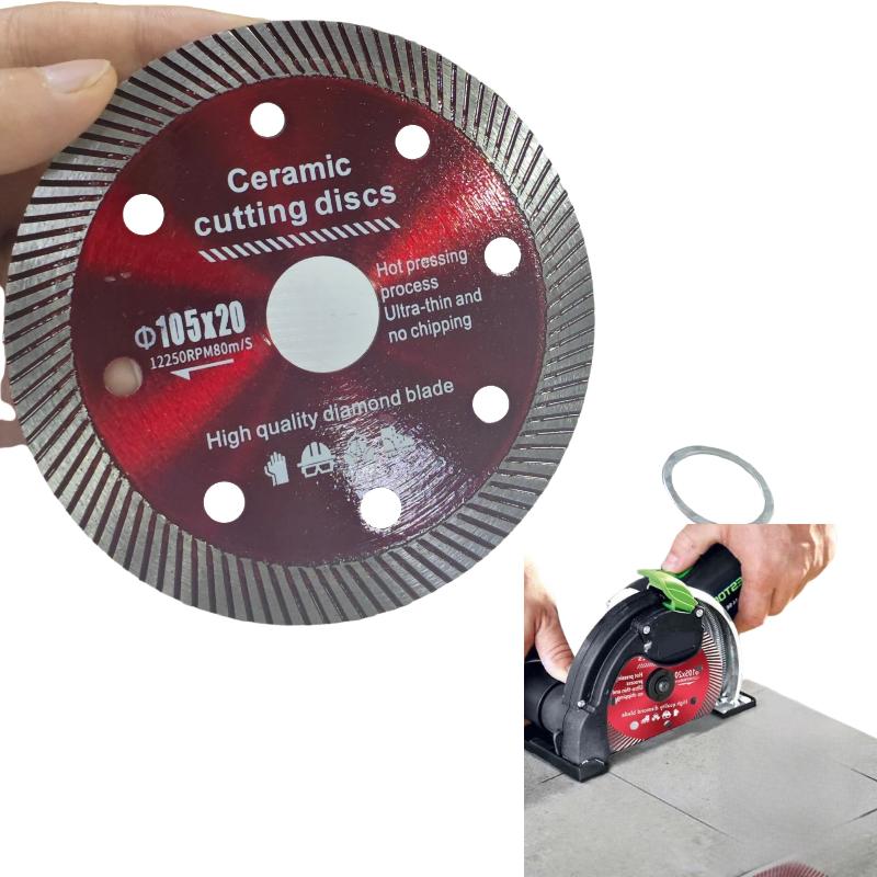 1 Set Ceramic Marble Polishing Dry Wet Glass Cutting Disc 105mm 4 Inch Red Super Thin Diamond Cutting Disc