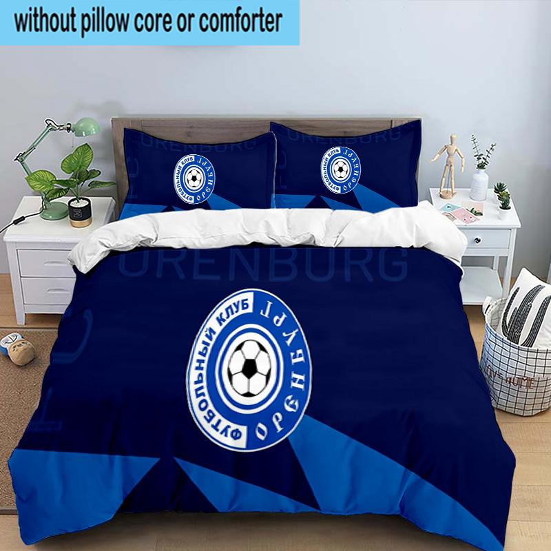 3PCS Football Club Orenburg Emblem Printed Bedding Set, Includes A Duvet Cover and Two Pillowcases for Bedroom, Suitable for All Seasons
