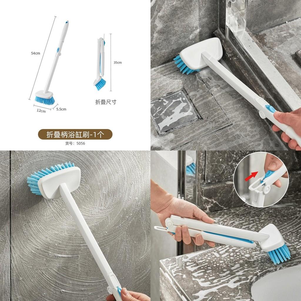 Tile Bathtub And Cleaning Brush With Pp Nylon Bristles And Handle Foldable