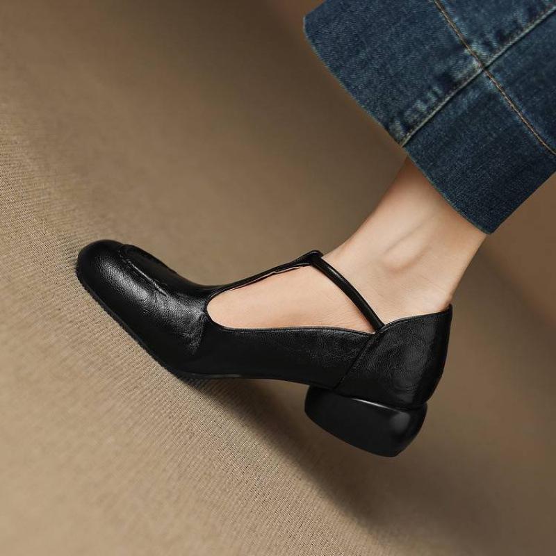 

Новые удобные женские туфли с круглым носком, мягкой подошвой из говяжьей кожи, большого размера, однотонные, низкие, повседневные, из маленькой кожи, для ношения в четыре сезона, модные 39 чёрный