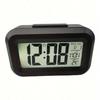 Smart Digital Alarm Clock Black White LCD Display with Temperature Calendar Timer Led Light for Bedroom Office (Without Battery)