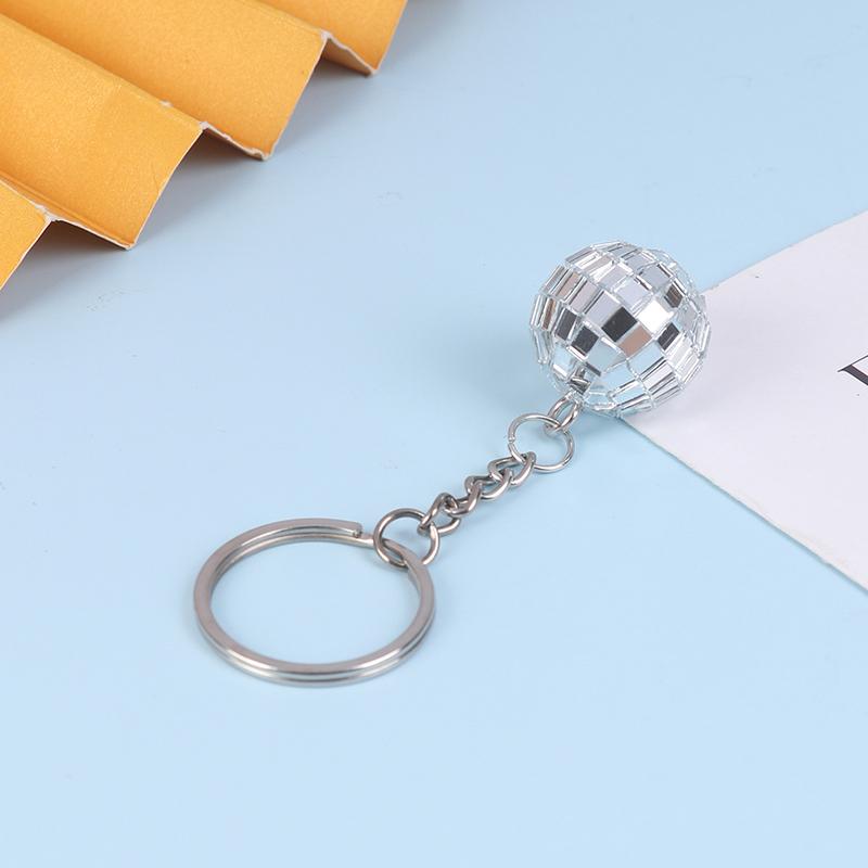 1 stk utsøkt nøkkelring anheng dekor søtt anheng dekorativ veske Disco ball nøkkelring dekorativ ball hengende