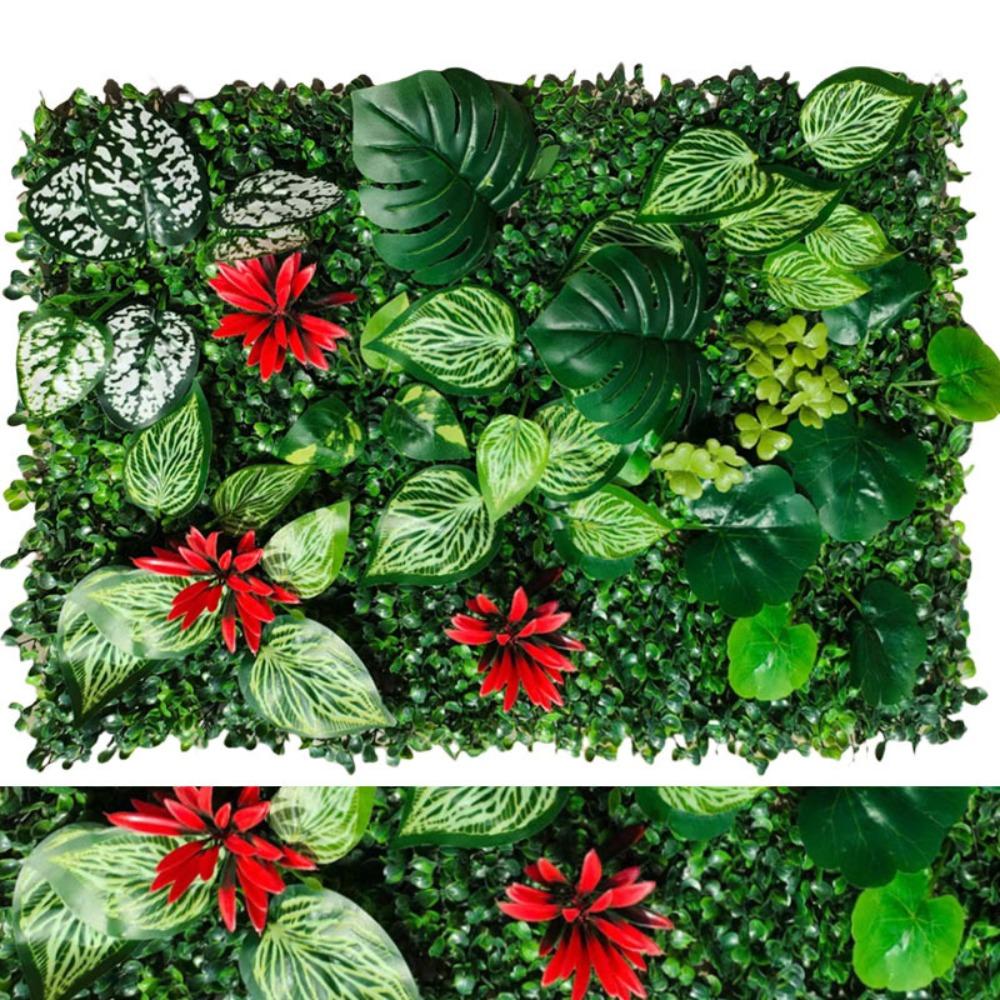 Flower Artificial Eucalyptus Carpet 60*40cm Artificial Fern Grass  Privacy Screen