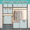 Pouch Storage Bag Organizer Used To Store Daily Necessities With Lids Zipper Foldable High-Capacity Clothes Quilt Bins Container