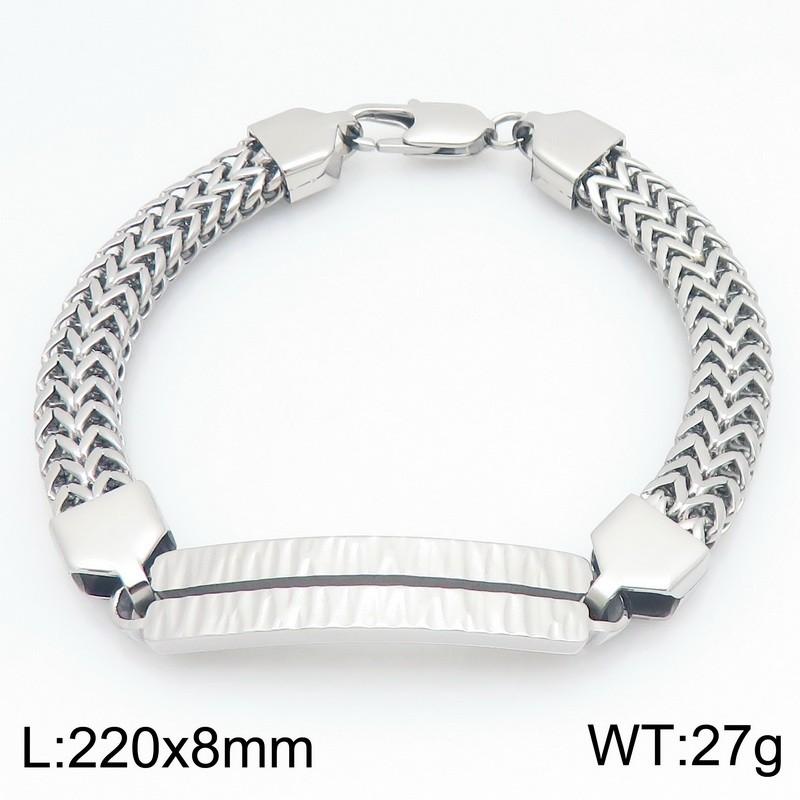 Durable Stainless Steel ID Bracelet for Men Minimalist Braided Chain Fashion Jewelry Vintage Accessory Daily & Party Wear