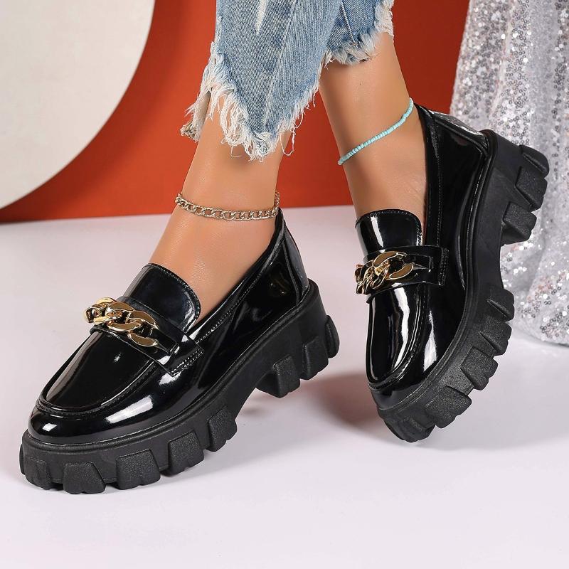 Thick Bottom Mary Jane Small Leather Shoes Women Autumn New Design Punk Lolita Shoes Women Fashion Versatile Loafers Casual
