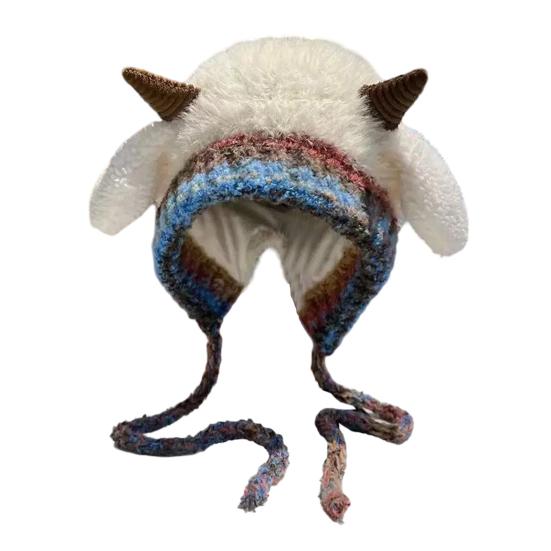 Lue til barn Pingvindesign Strikket vinterlue Fortykket Varm 2 i 1 Høst Vinter Strikkelue Konvertibel Tote Bag