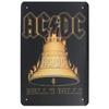 ACDCBellSign AC/DC Hell's Bells Metal Tin Sign - 20x30cm/8x12" Vintage Wall Decor, Home Decor Art for Fans