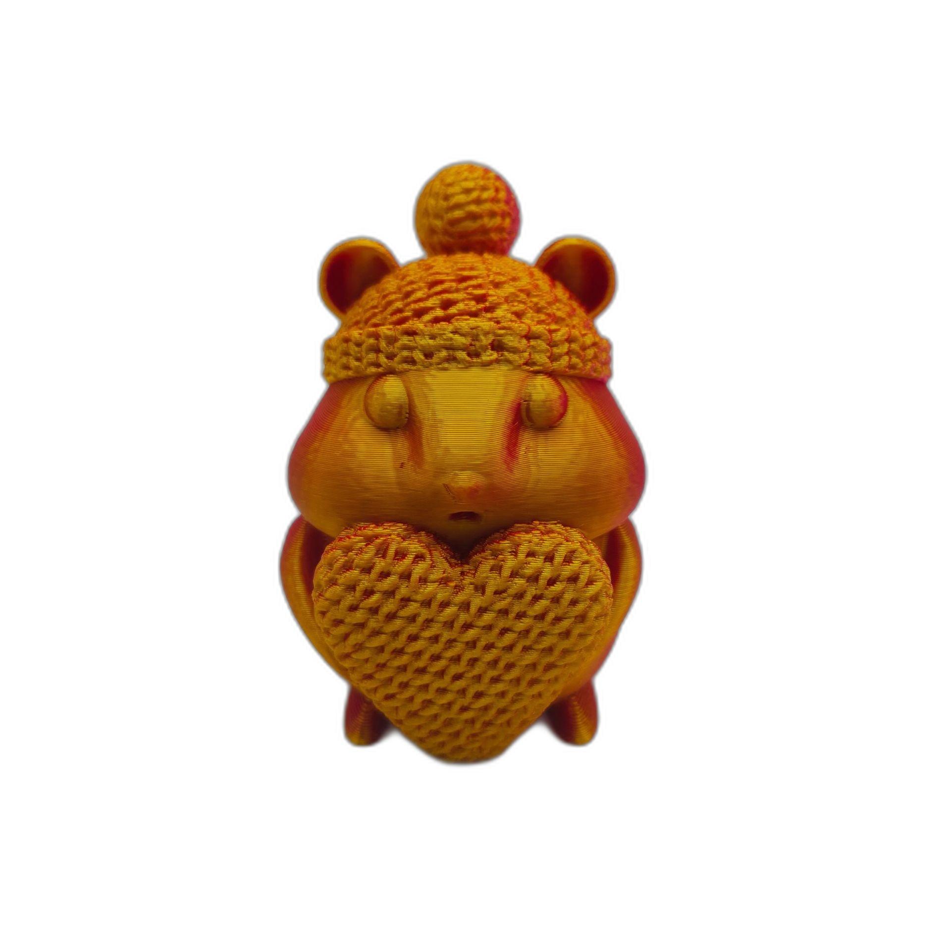 

3D Printed Hamster Ornament Heart Woven Design Romantic Gift For Home Car Decoration 7.5