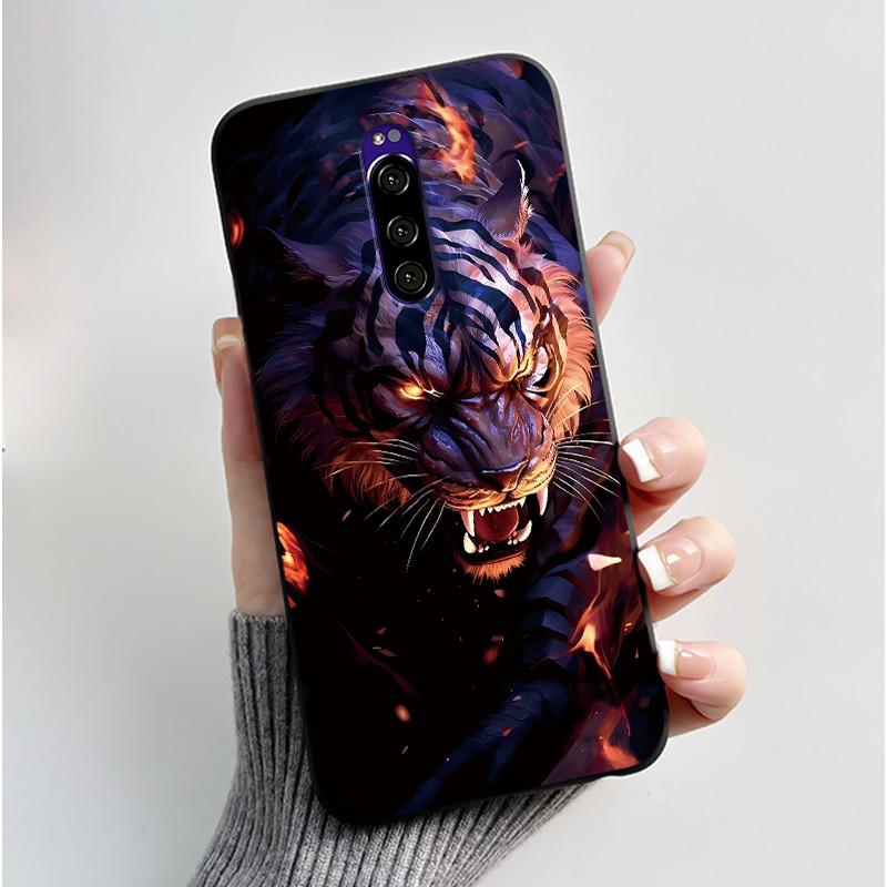 For Sony Xperia 1 Casing Luxury Cute Love Rabbit Funny Black TPU Soft Silicone Protective Back Cover For Sony Xperia1 Phone Case
