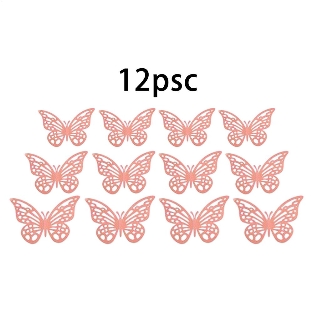 12pcs Butterfly Sticker 3D Effect Hollow Butterflies Wall Sticker Beautiful Butterfly For Kids Room Wall Decal Home Decoration