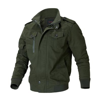 Autumn and Winter Men's Autumn Large Size Coat Washed Empty Tooling Jacket Epaulets