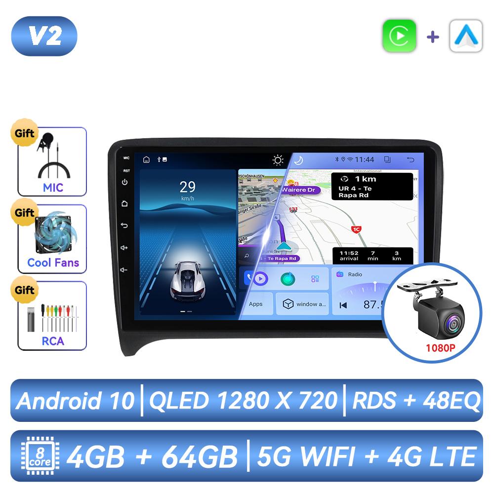 Car Radio For TT MK2 8J 2006 - 2014 Android Multimedia Video Player Navigation GPS Carplay Touch Screen Auto Stereo Intelligent Systems WIFI BT