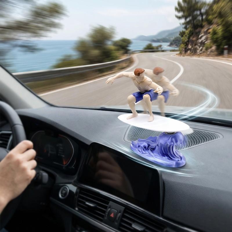 Fun Drift Surfing Muscular Man Creative Decoration Dashboard Drift Ornaments Office Desktop Statue Decor Car Interior