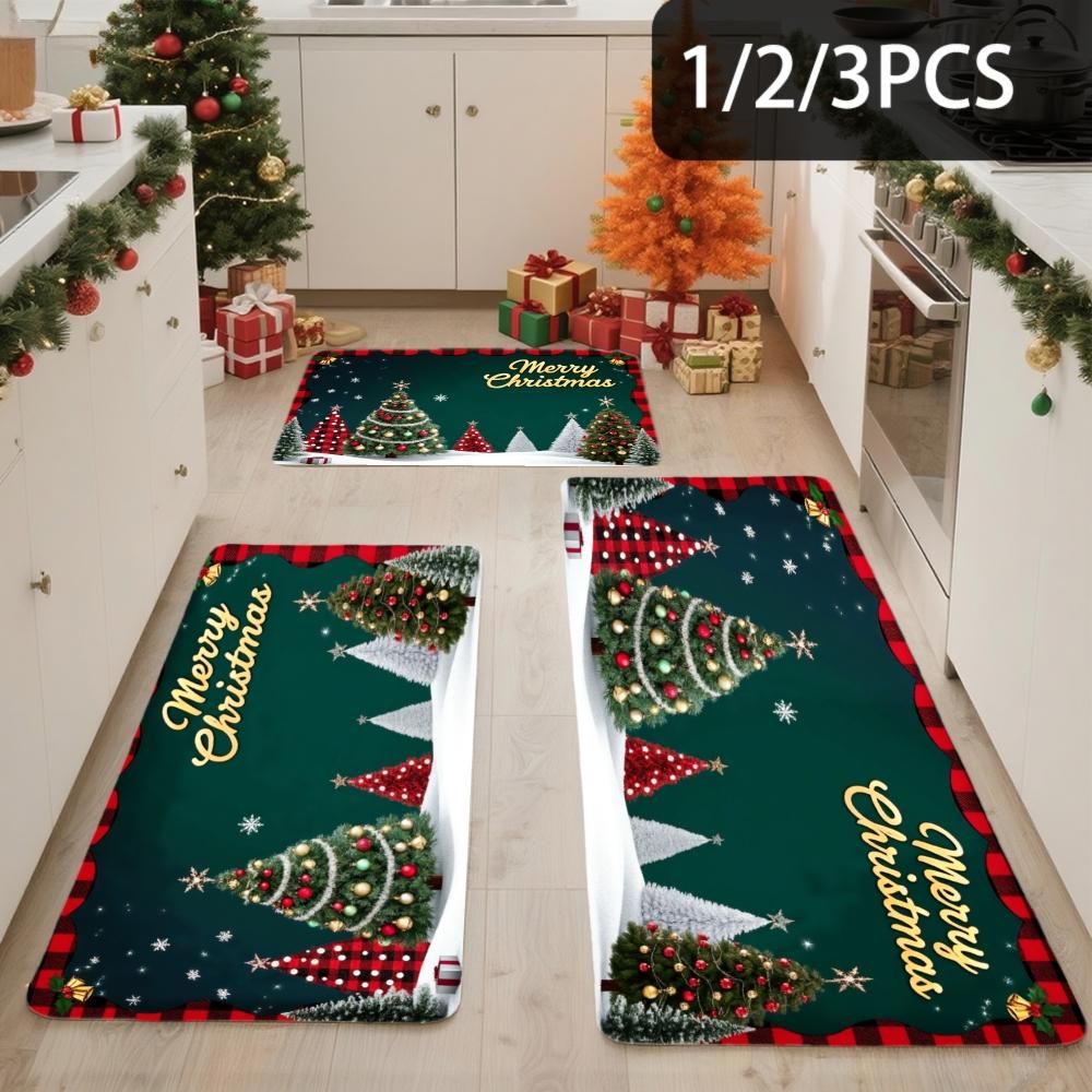 1 ks kuchyňské koberce proti únavě Vánoční voděodolná protiskluzová tlustá polstrovaná kuchyňská podložka Pohodlná podložka do kuchyně pro vysoké zatížení