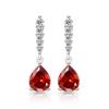Copper Zircon Earrings Luxury Finish Fashion Jewelry Earrings Water Drop Earrings  For Women Girls