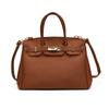 New High-end Bag, Lychee Pattern Lock, Platinum Bag, Portable Shoulder Messenger Trendy Women's Bag
