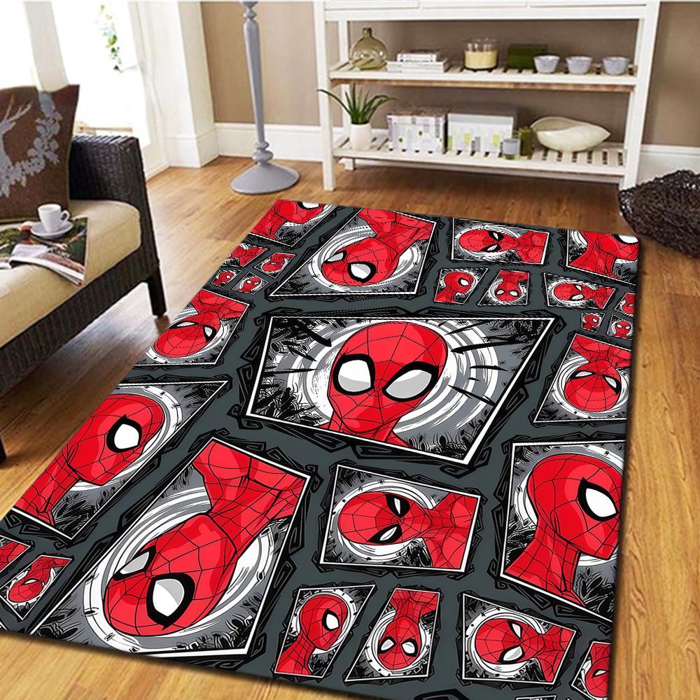 Cute Spider-Man Floor Carpet, Cool Movie Themed Mat, Digital Printed Rug for Home Bedroom Decor, Play Mat -HYQ2