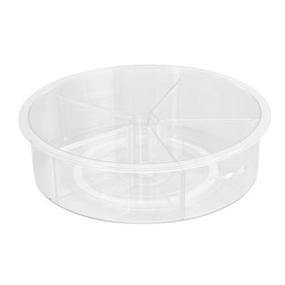 Turntable Organizer 360 Degrees  Rotatable Large Capacity Durable PET Transparent Wide Application Spinning Organizer