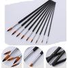 9pcs Long Handle Nylon Watercolor Brush Acrylic Painting Brushes Gouache Pen Pintura Art Supplies Artist Accessories Stationery