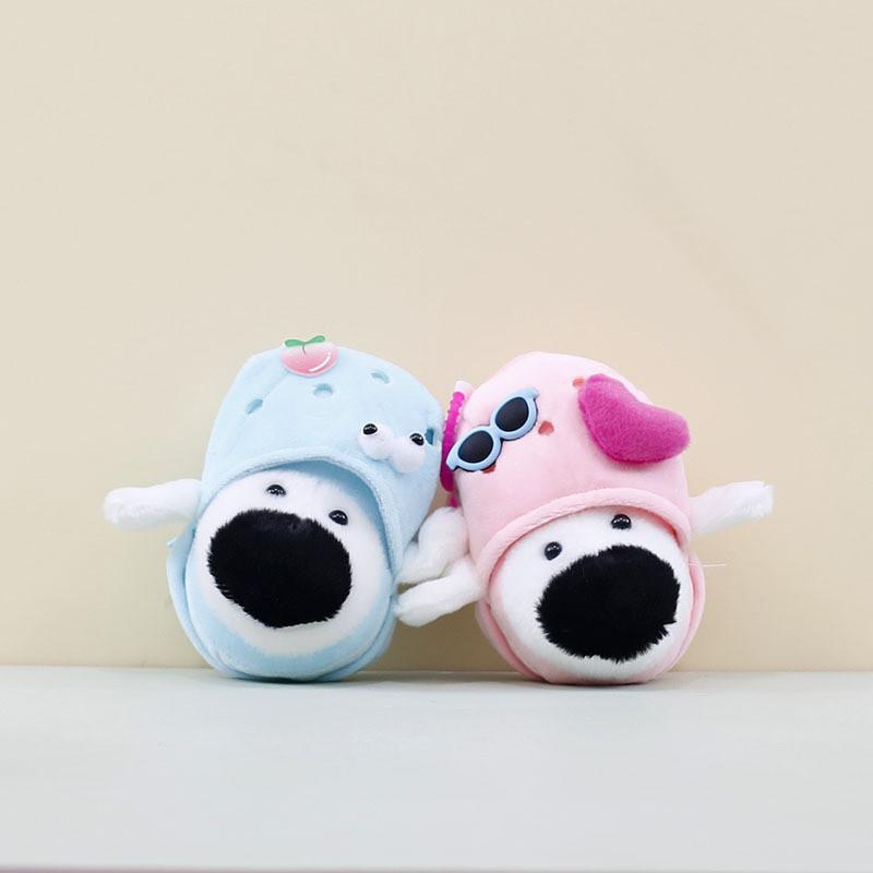 Lovely Cartoon Dog Plush Pendant Cute Big Nose Slippers Stuffed Animal For Bag Charm