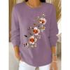 Women's Fashion Casual Printed Sweater, Long Sleeve Crew Neck Pullover, Comfortable for Commuting and Daily Wear