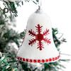 4 Pcs Christmas Snowflake Bell Pendant Sequin Decor White Foam Christmas Decoration Hanging Ornament Festive Home Office Decor Party Centerpieces