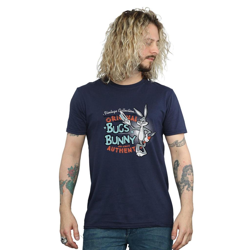Looney Tunes Herren Bugs Bunny Vintage Baumwoll-T-Shirt