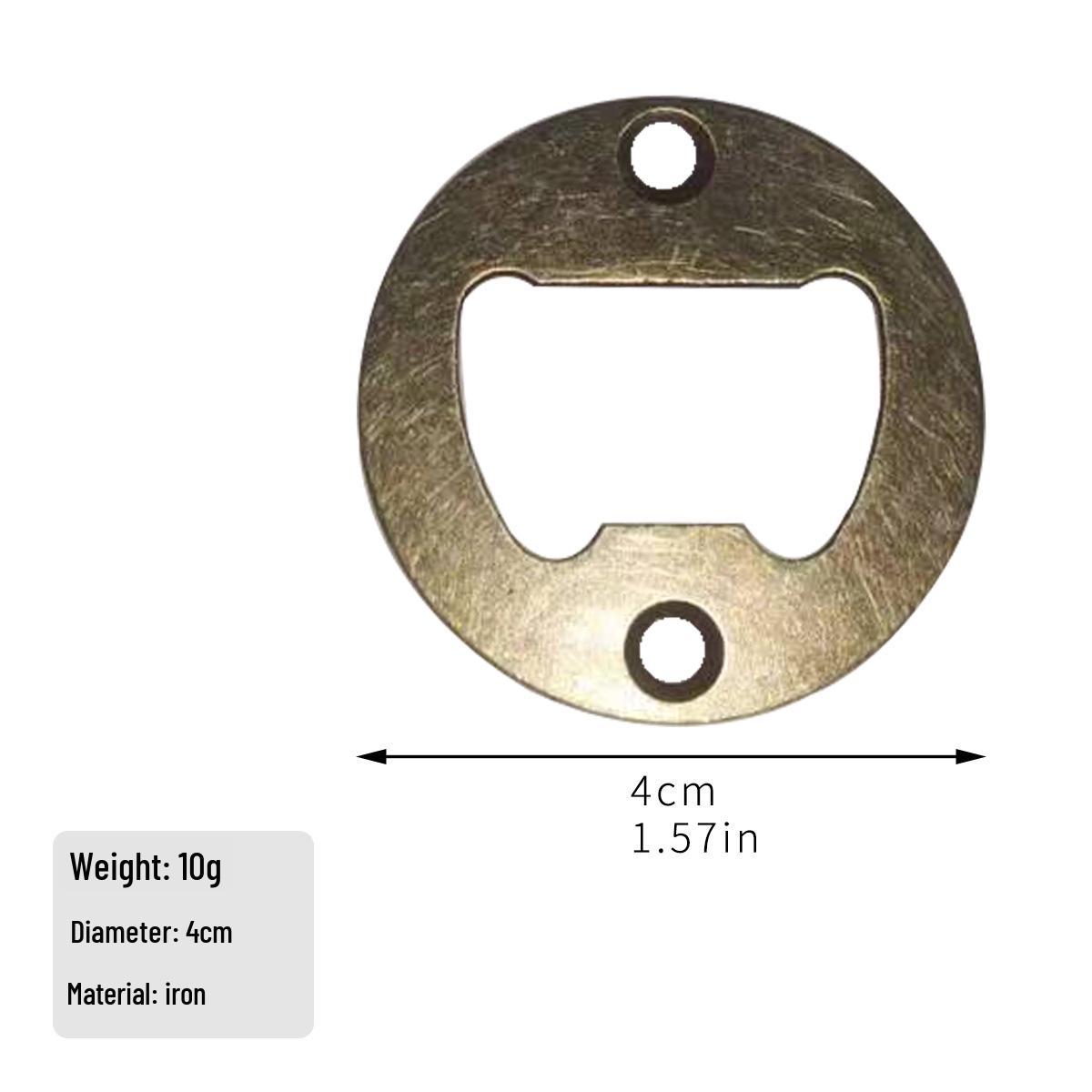 

Jingmao Chrome Beer Bottle Opener, Round Iron, Diameter 40mm