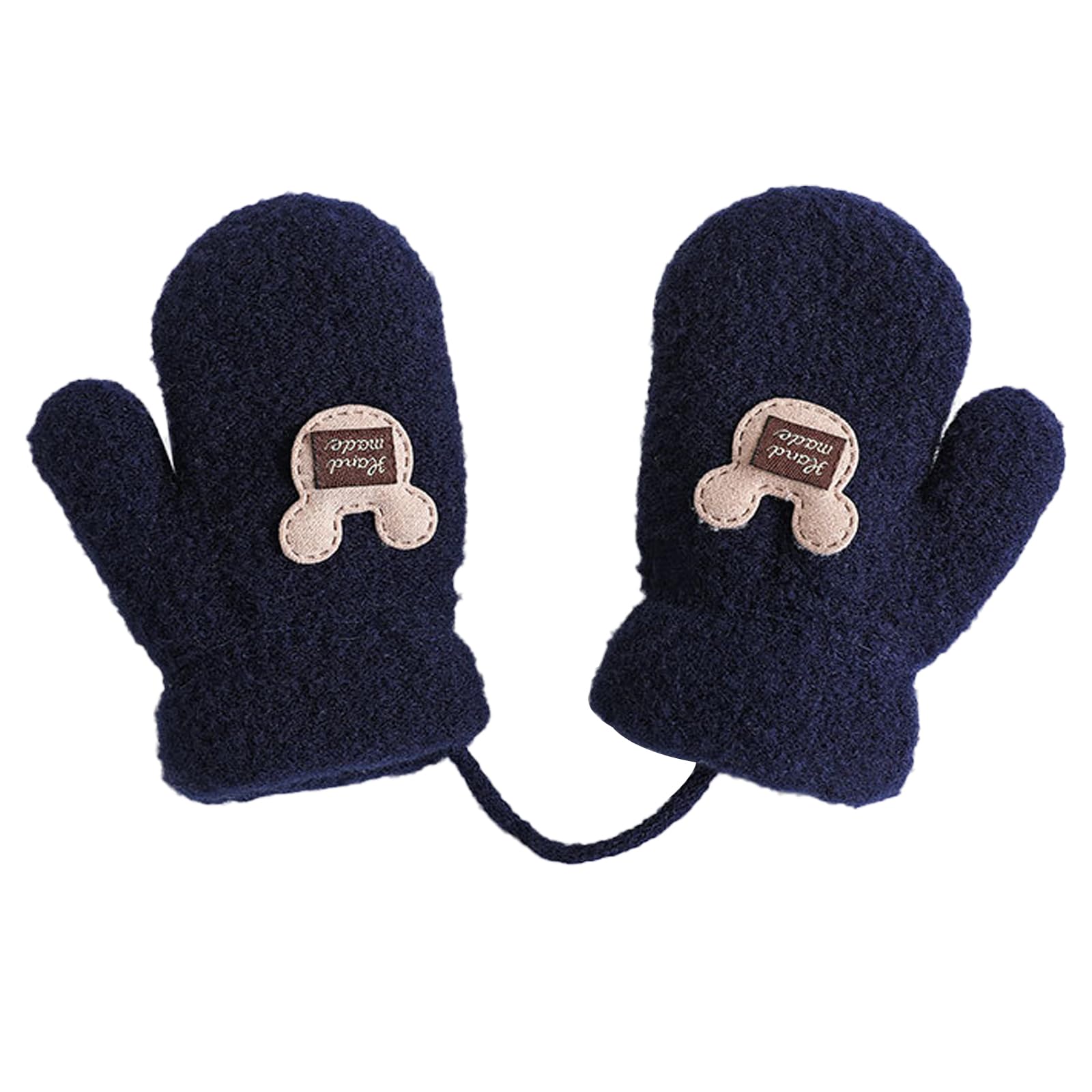 

Buffydeer Knit Ages with Cute Winter Gloves for Girls and and Perfect for Playing in the or Kindergarten Kids Mittens, Unisex, 3-6, Drawstring, Warm,