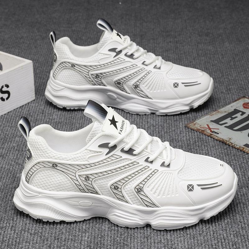 New Breathable Mesh Shoes Men In Summer Autumn Trendy And Versatile Men'S Sports Shoes Thick-Soled Casual Running Shoes C1104