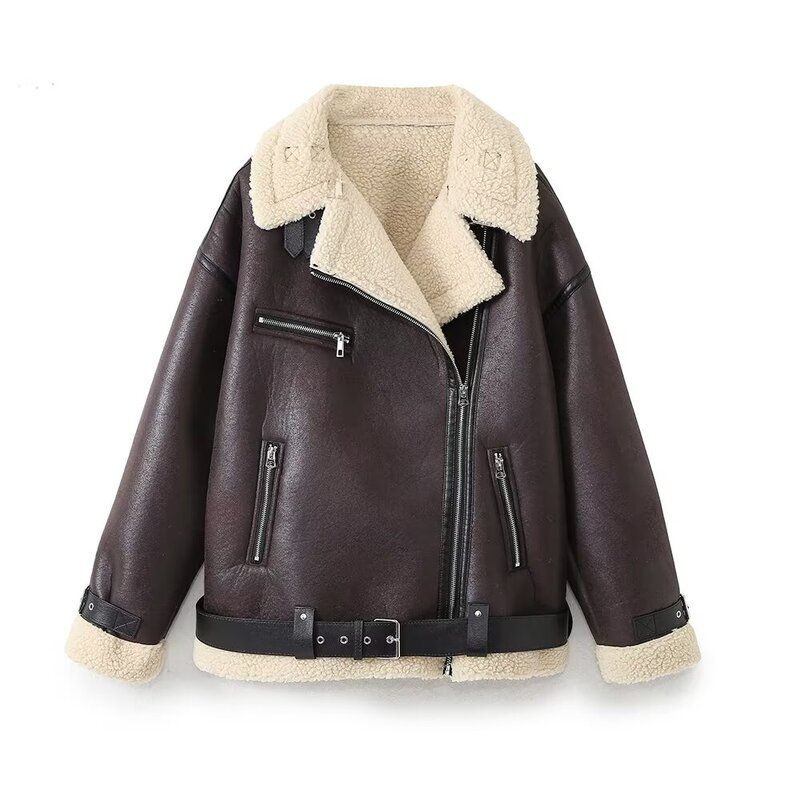 Fashion Style 2024 Fall and Winter New Women's Clothing Easiest for Match Double-Sided Lapel Long Sleeves Long Jacket Outwear 8073263