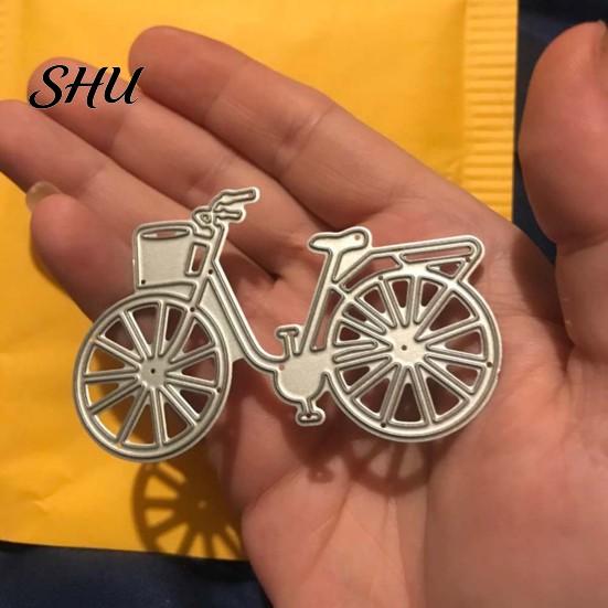 Cutting Die Bike Shape DIY Scrapbook Stencil Template Mold Paper Embossing Tool for Greeting Card