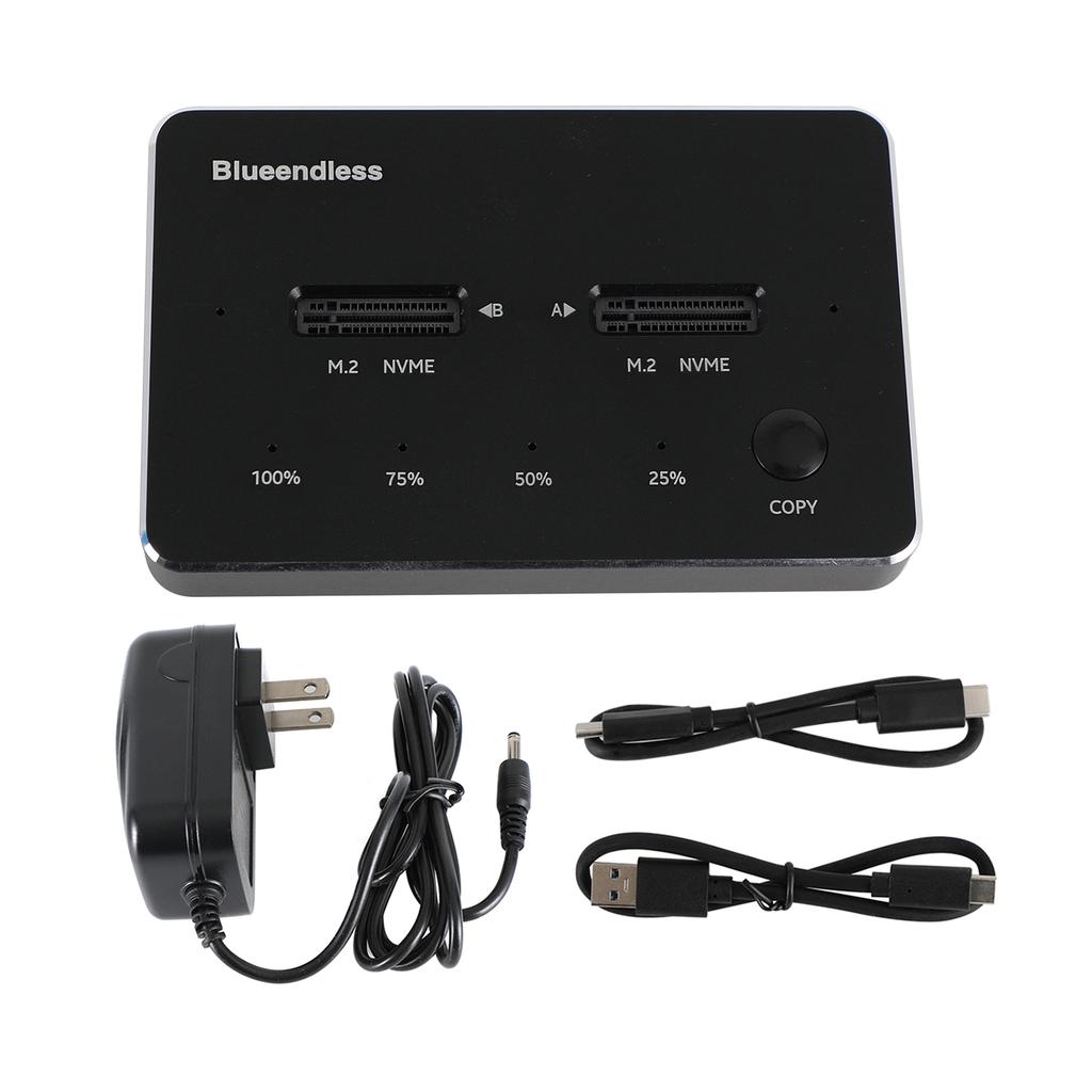 Stacja Dokująca NVME Duplikator SSD M.2 NVME+NVME Obudowa Dysku Półprzewodnikowego