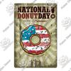 Putuo Decor Donuts Dessert Vintage Plaque Metal Plate Tin Sign Wall Art Decor Retro Poster for Kitchen Cafe Home Iron Painting