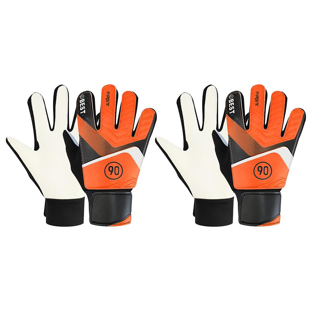 

2 Pairs Kids Football Goalkeeper Gloves Anti Slip Football Goalie Gloves Protective Soccer Ball Training Gloves for Youth Boys Size 7 оранжевый