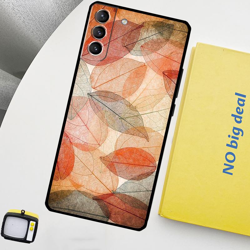 Colorful Leaves Phone Case For Samsung Galaxy S25 Ultra S20 S21 S22 S23 Plus S24 Ultra S9 S10 S25 FE Cover