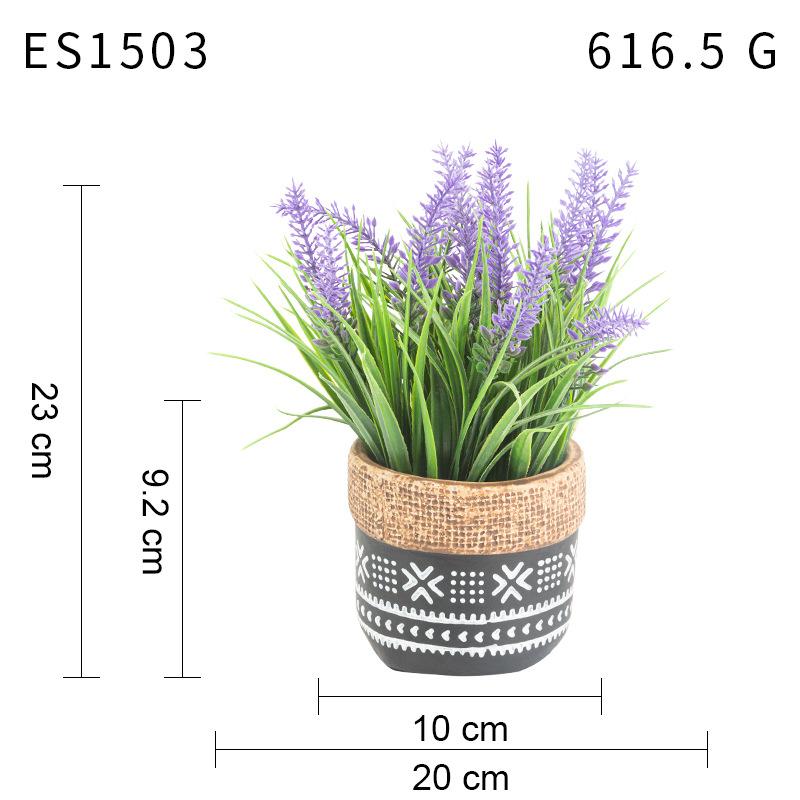 

Искусственное растение в горшке Имитация лаванды Настольное украшение для офиса Декоративный элемент Искусственный поддельный цветок Лаванда Декоративное растение в горшке