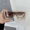 Designer Brand Square Sunglasses Women Men Cool Oversized Frame Sun Glasses Female Gradient Colors Trendy Fashion