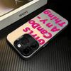 Rose Red English Letters Phone Case For lPhone 17 16Pro Max 15 14 13 12 11 Shockproof Bumper CoverCase Funda 16 Pro 15 14 Case