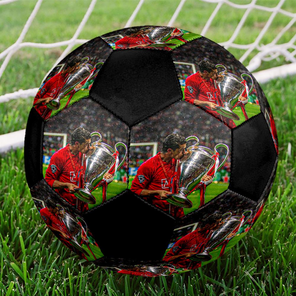 C Ronaldo Hallenfußball Bunt Maschinengenäht PVC Größe 5 Teamtraining Wettkampfbereit Langlebig Hoher Rückprall Coole Sportgeschenk