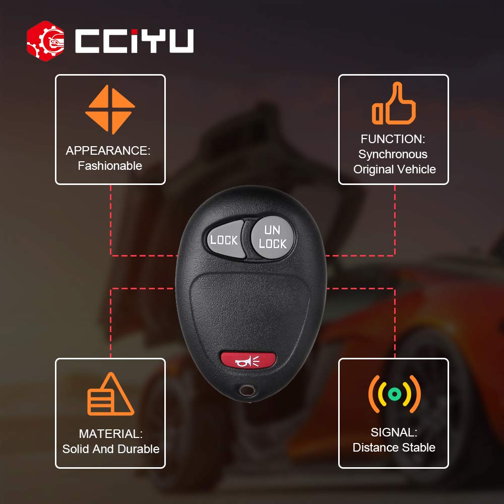 Cciyu 2pcs Replacement Keyless Entry Remote Fob for Chevrolet Venture Hummer H3 H3T GMC