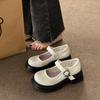 Fashion Retro Woman Shoes Shallow Mouth Clogs Platform Round Toe All-Match Female Footwear Black Flats New Creepers Dress Summer Hook &
